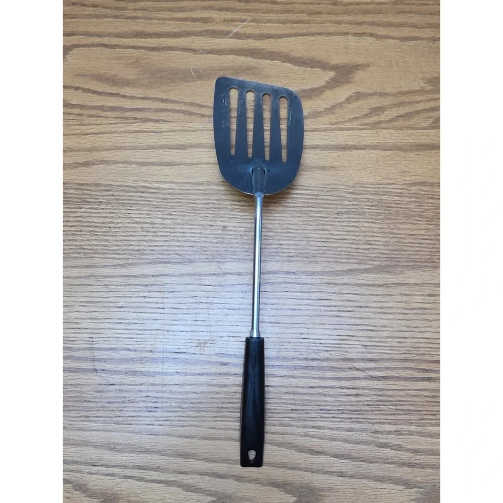 Vintage Ekco Spatula Stainless Steel Angled Slotted 13